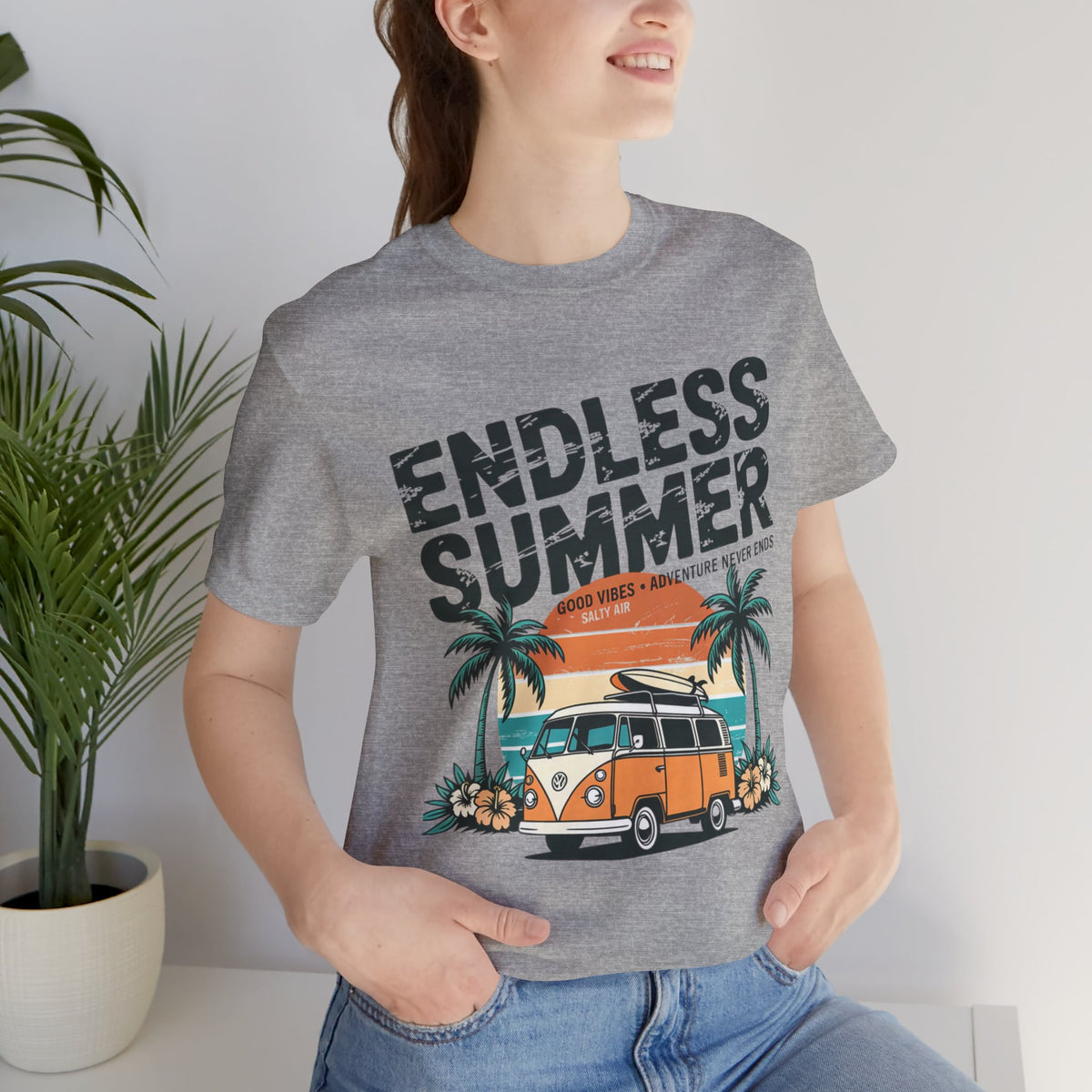 Endless Summer VW Camper Tee-Retro Surf Van Unisex T-Shirt by Printify
