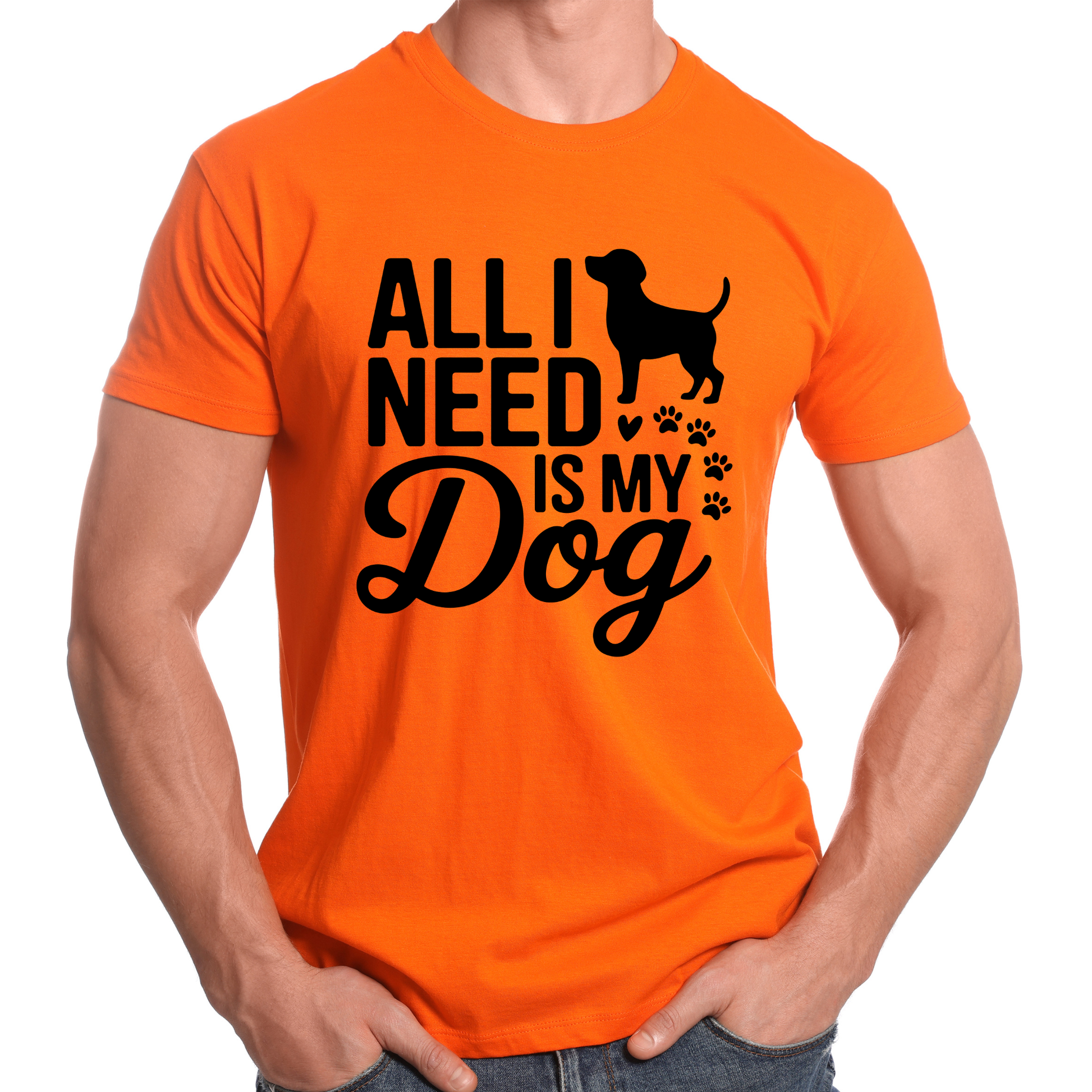 All I Need Is My Dog T-Shirt | Dog Lover Shirt | Bold Pet Lover Tee for Dog Moms & Dads by Ortrends