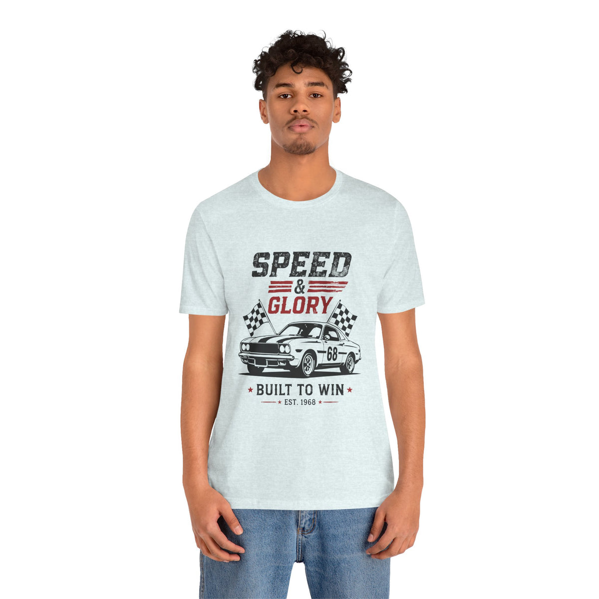 Speed & Glory Racing Tee — "Built to Win" Vintage Car Unisex T-Shirt by Printify