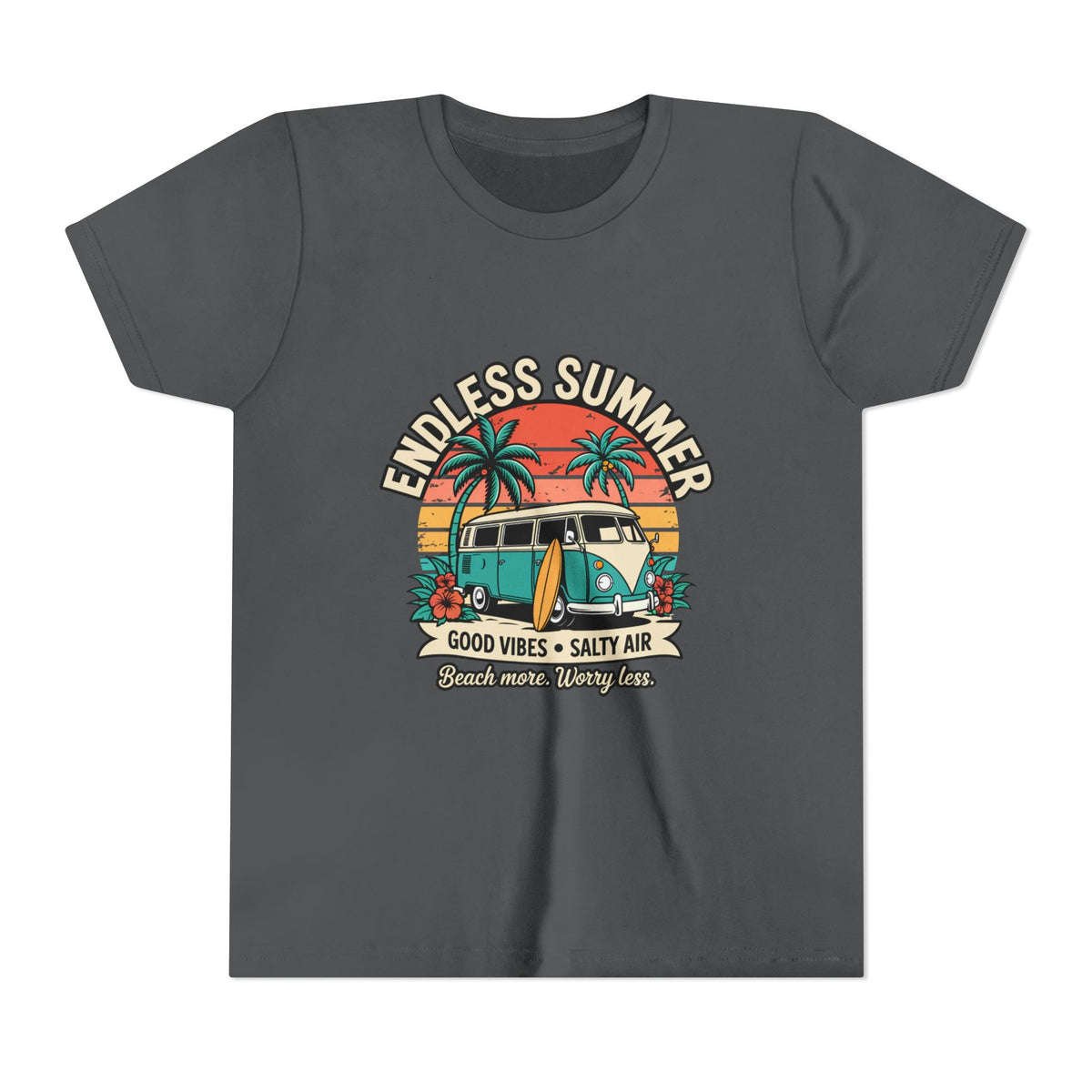 Youth Tee - "Endless Summer" Retro Van Beach Unisex T-Shirt by Printify