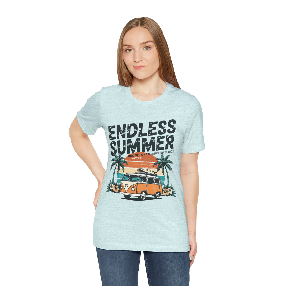 Endless Summer VW Camper Tee-Retro Surf Van Unisex T-Shirt by Printify