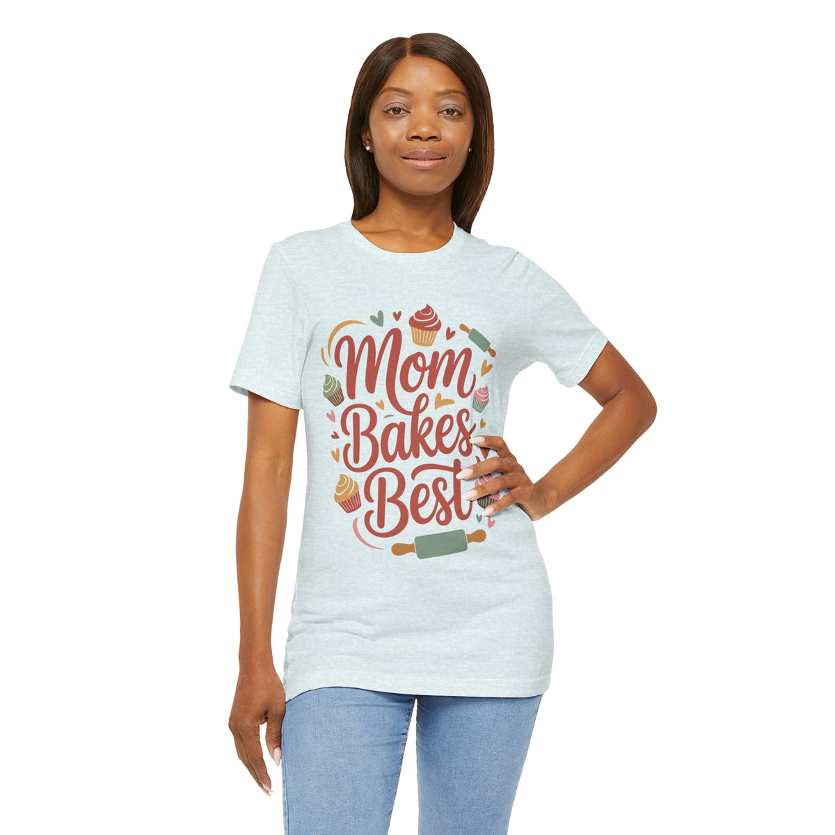 Mom Bakes Best Unisex T-Shirt | Baking Mom Shirt | Cute Gift For Mom