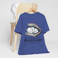 I Just Want to Read Books & Pet My Cat T-Shirt-Cute Cat Reading Tee for Book Lovers Unisex T-Shirt by Printify