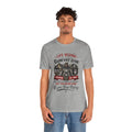 Motorcycle Rider Tee — "Life Begins at the End of Your Comfort Zone" Inspirational Biker Unisex T-Shirt by Printify