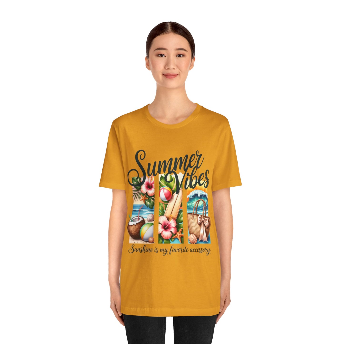 Summer Vibes T-Shirt-"Sunshine is my favorite accessory" Graphic Unisex T-Shirt by Printify
