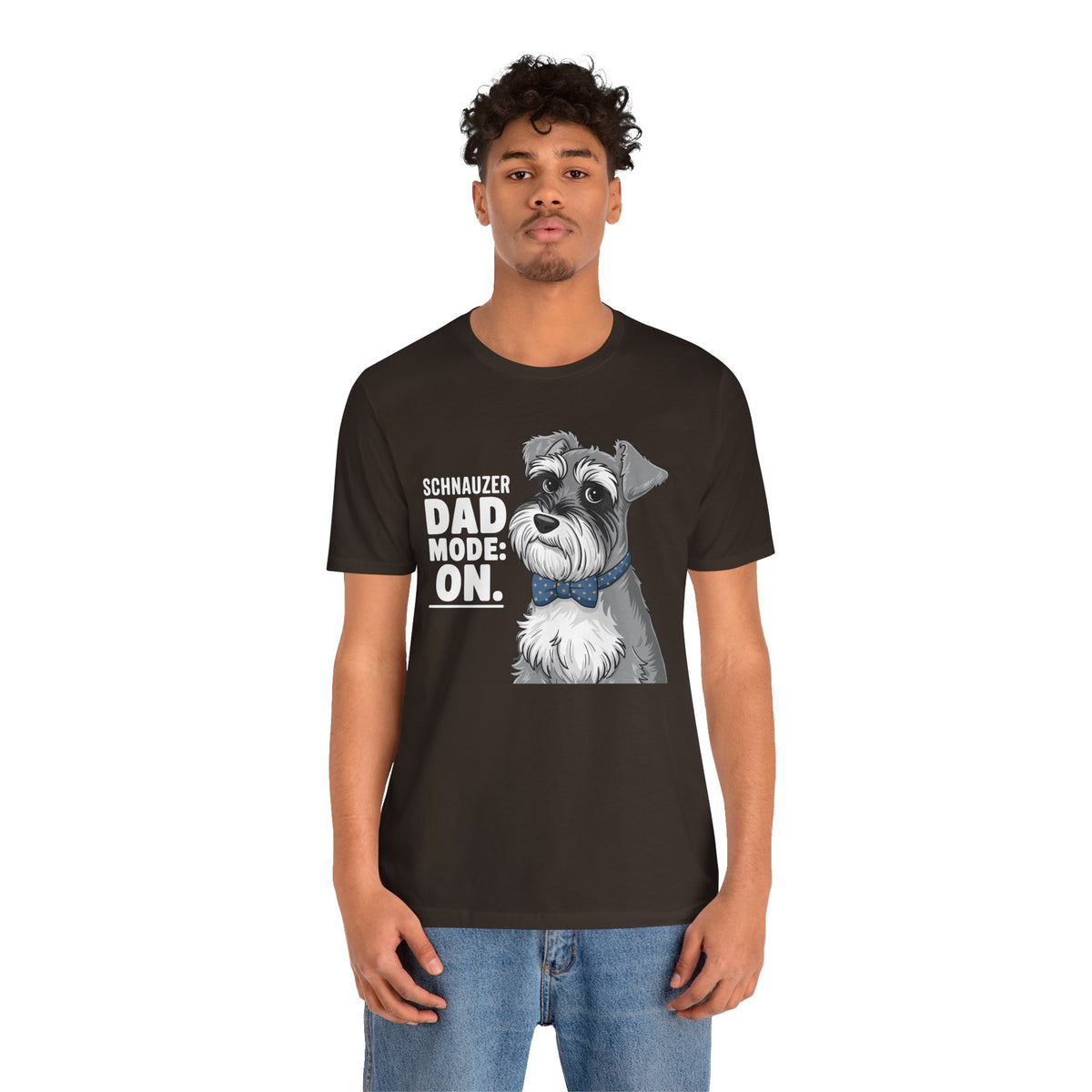 Schnauzer Dad Mode On Unisex T-Shirt | Schnauzer Dad Shirt | Funny Miniature