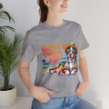 Good Times & Golden Skies Beach Dog Unisex T‑Shirt by Printify
