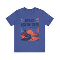 Never Retire Sunset Beach Tee-Vintage Sunset Chair & Seagulls Graphic Unisex T-Shirt by Printify