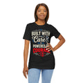 T-Shirt-"Built With Care, Powered By Courage" Inspirational Unisex T-shirt by Printify
