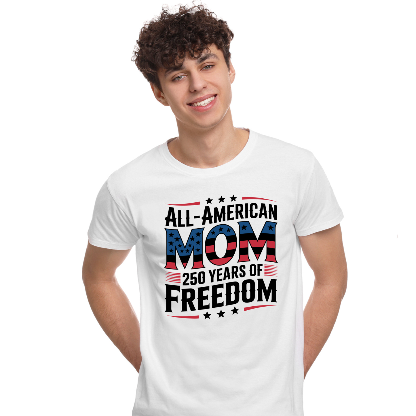 250 Years of Freedom Tee, Patriotic Mom Shirt, 4th of July Shirt, USA Independence Gift for Mom (Copy)