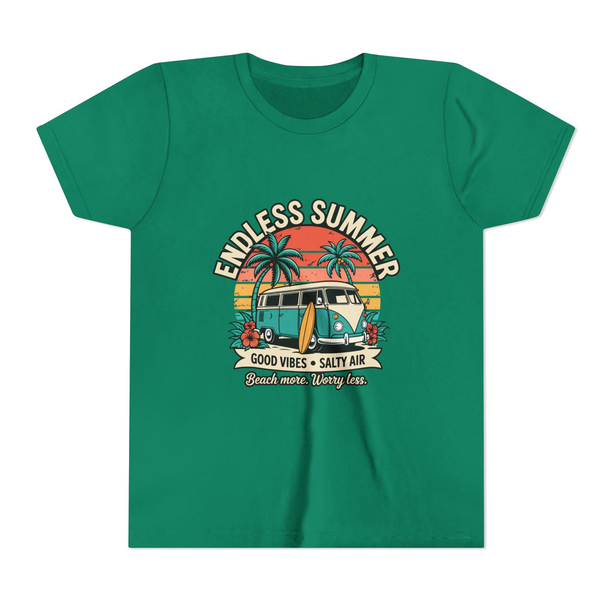 Youth Tee - "Endless Summer" Retro Van Beach Unisex T-Shirt by Printify