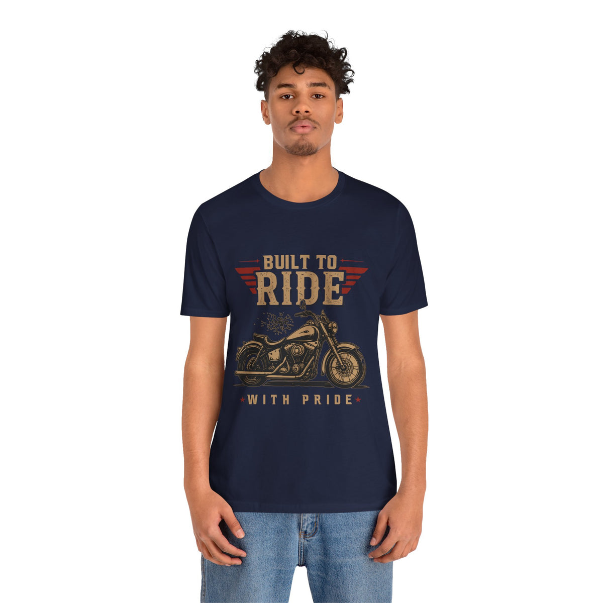 Built to Ride Motorcycle With Pride — Vintage Biker Unisex Shirt by Printify