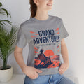 Grand Adventures Sunset Tee-"Never Retire" Beach Vacation Unisex T‑Shirt by Printify
