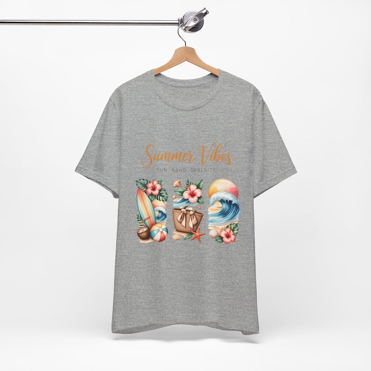 Summer Vibes Tee-Tropical Beach Graphic Unisex T-Shirt by Printify