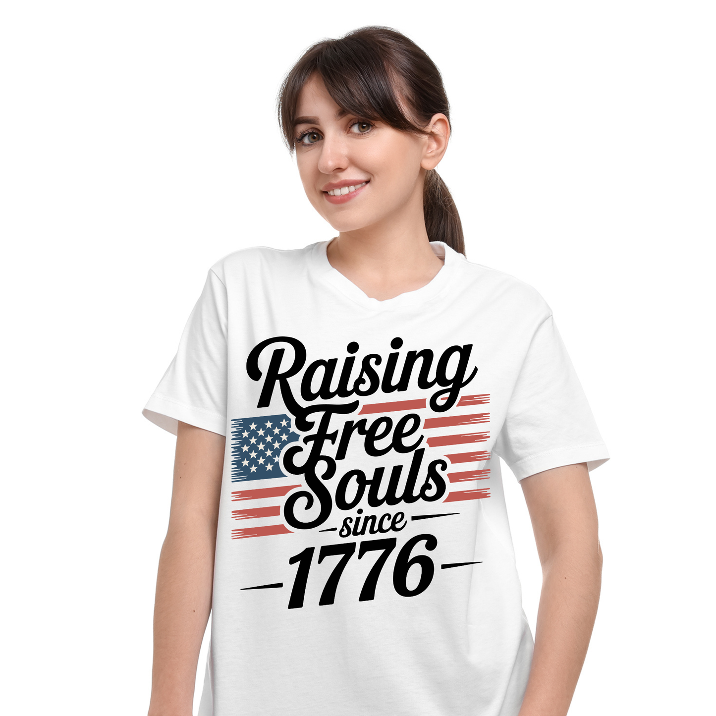 Raising Free Souls Since 1776 T-Shirt | Patriotic USA Shirt | 4th of July Tee