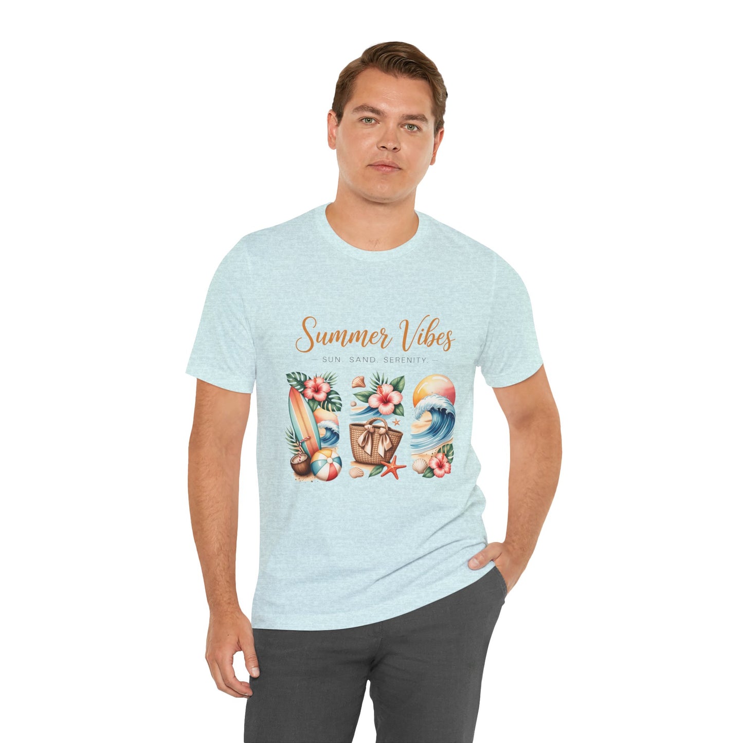 Summer Vibes Tee-Tropical Beach Graphic Unisex T-Shirt by Printify