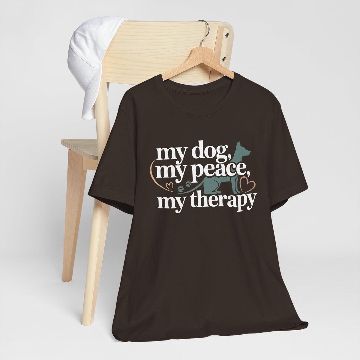 My Dog My Peace My Therapy Unisex T-Shirt | Dog Mom Shirt | Cute Pet Lover