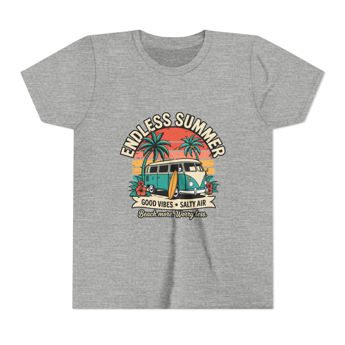 Youth Tee - "Endless Summer" Retro Van Beach Unisex T-Shirt by Printify