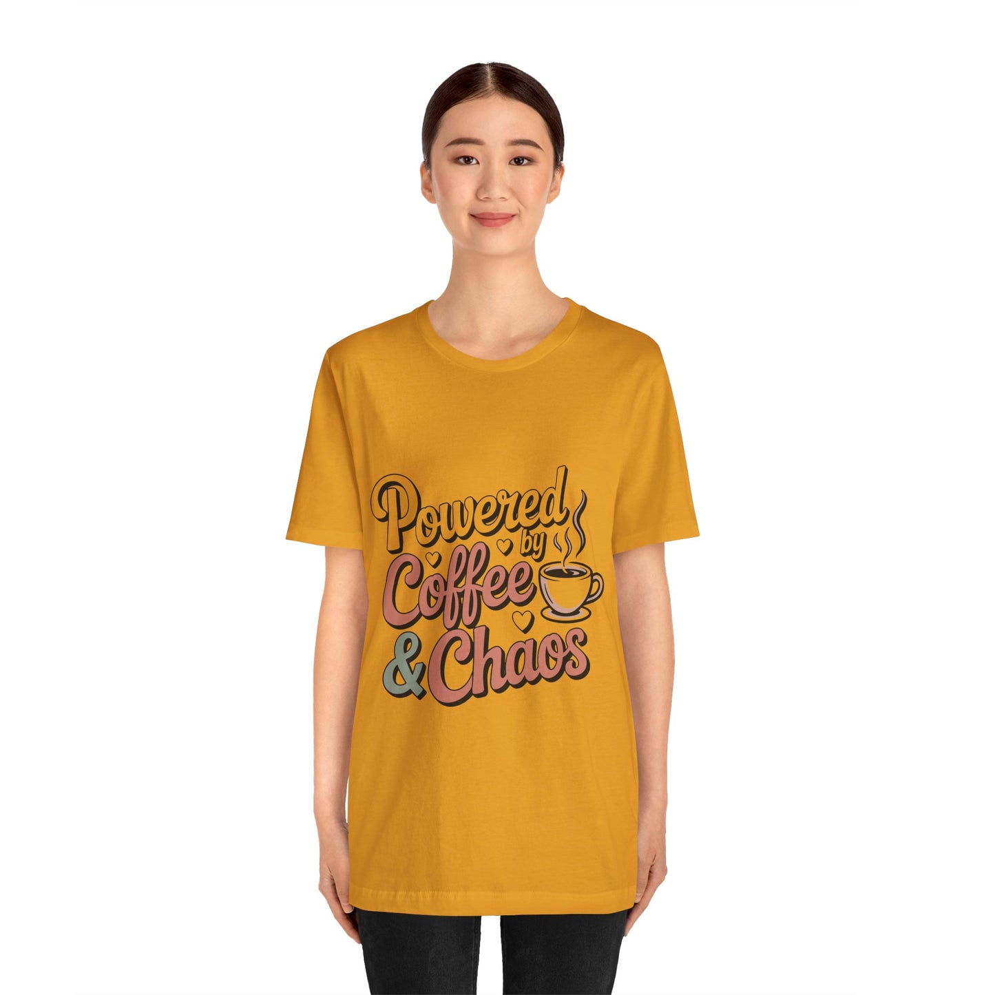 Powered by Coffee & Chaos Unisex T‑Shirt by Printify