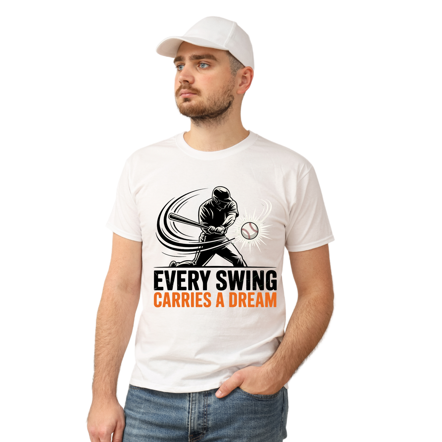 Every Swing Carries A Dream Baseball T-Shirt | Motivational Sports Tee | Baseball Player Gift