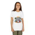Youth Tee-"Endless Summer, Endless Soccer" Tropical Soccer Graphic Unisex T-Shirt by Printify