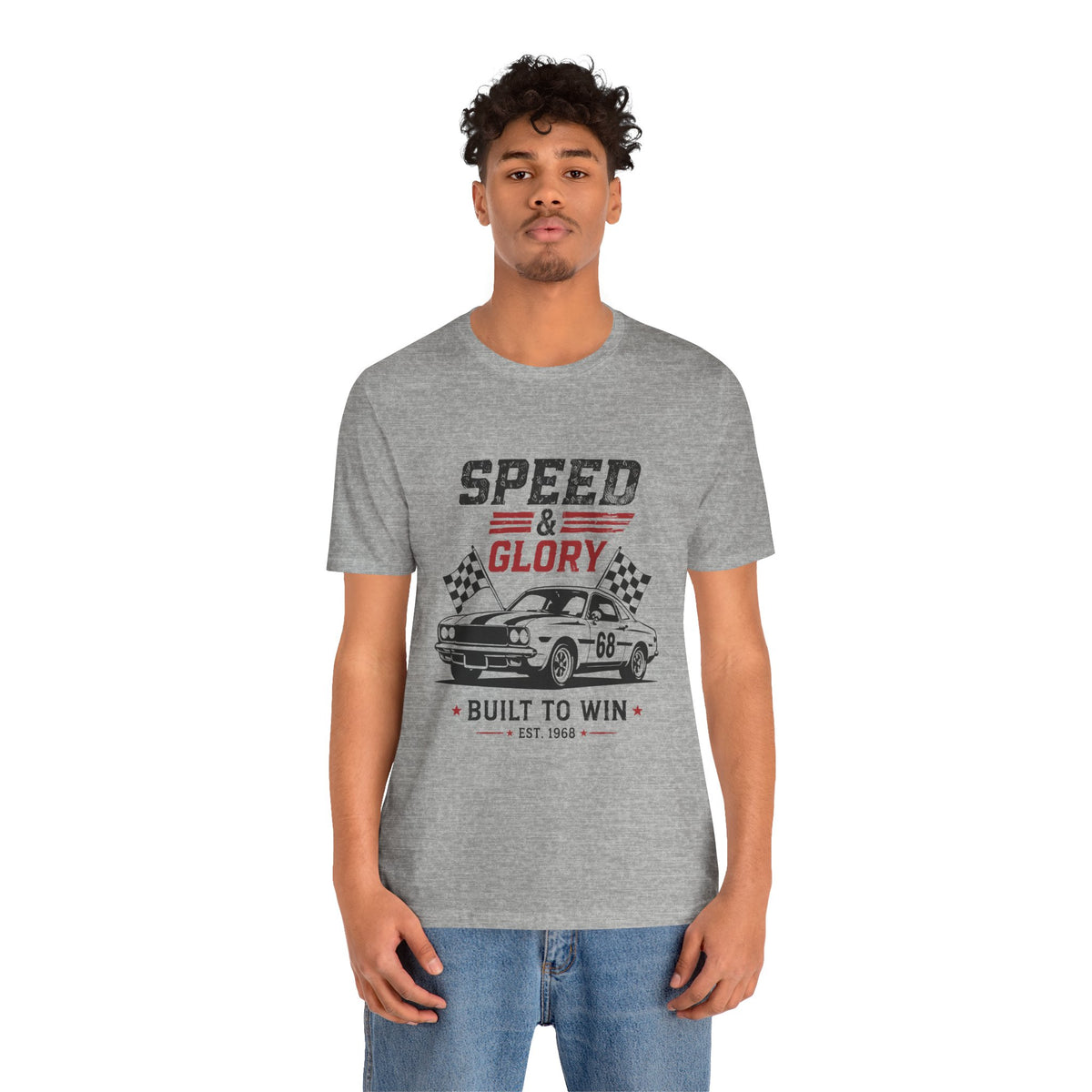 Speed & Glory Racing Tee — "Built to Win" Vintage Car Unisex T-Shirt by Printify