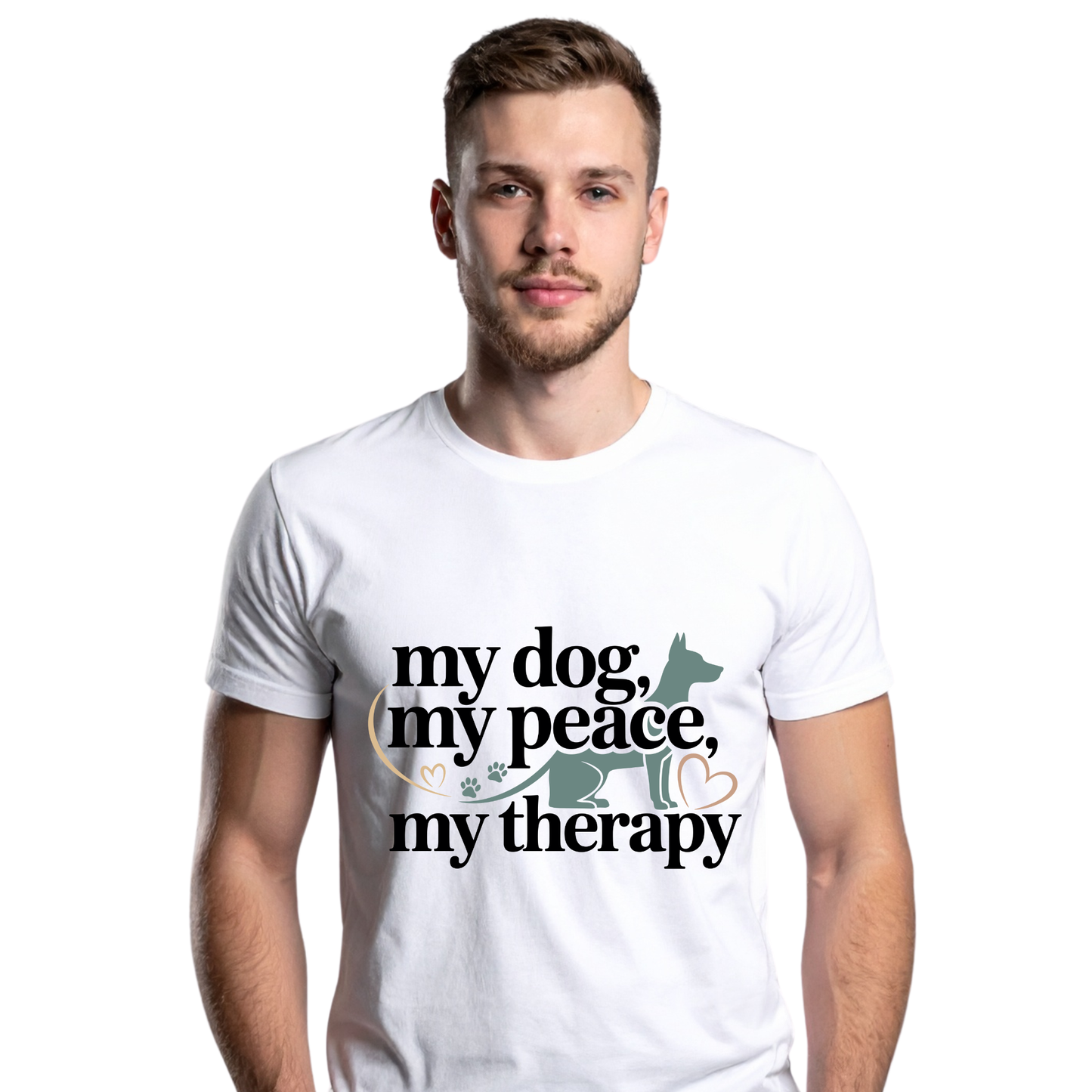 My Dog My Peace My Therapy T-Shirt  Cute Dog Mom Shirt  Pet Lover Gift