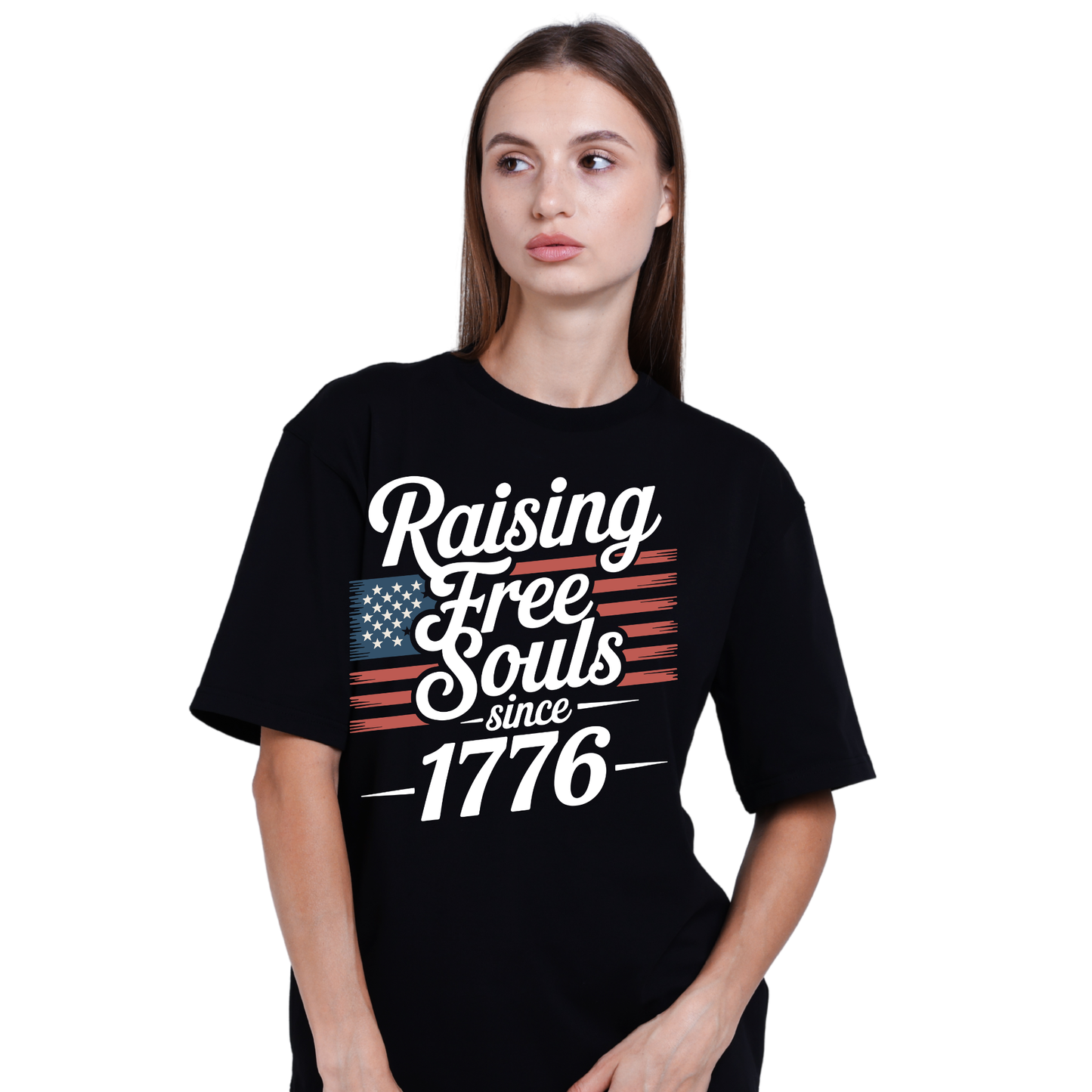 Raising Free Souls Since 1776 T-Shirt | Patriotic USA Shirt | 4th of July Tee