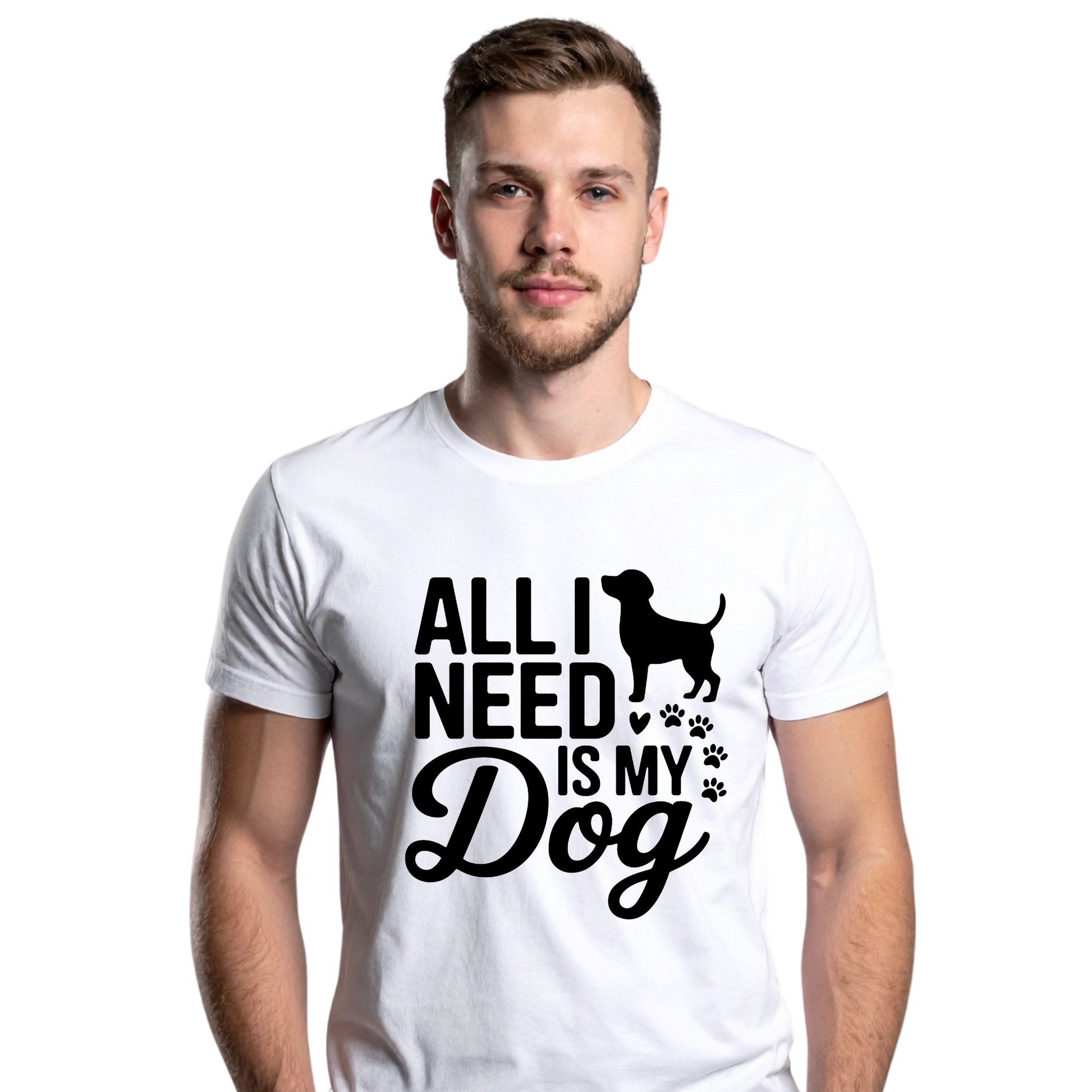 All I Need Is My Dog T-Shirt | Dog Lover Shirt | Bold Pet Lover Tee for Dog Moms & Dads by Ortrends