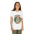 Youth Tee-Sun, Sand, Soccer, Repeat (Beach Soccer Graphic) Unisex T-Shirt by Printify