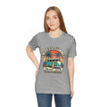 Endless Summer T‑Shirt-Vintage Surf Van "Good Vibes • Salty Air" Unisex T-Shirt by Printify