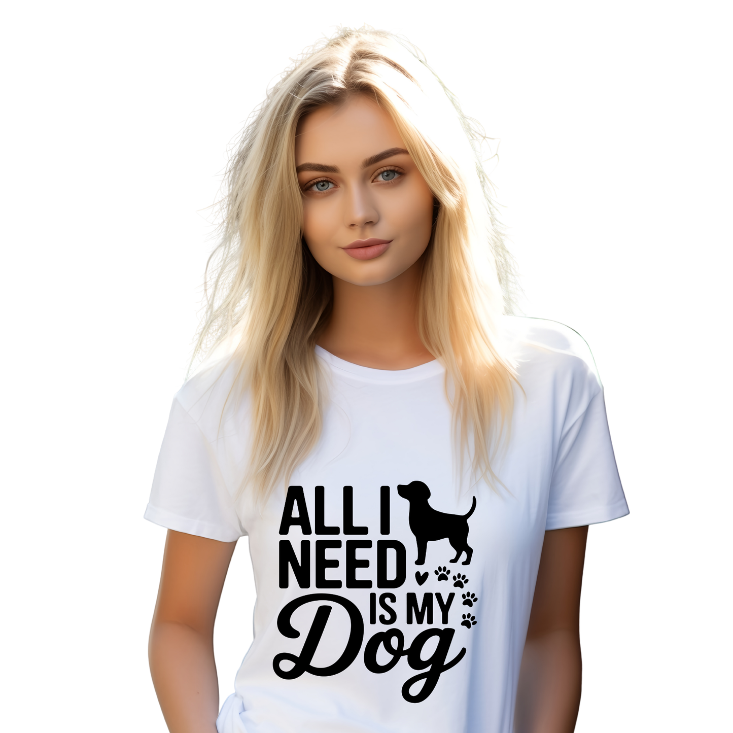 All I Need Is My Dog T-Shirt | Dog Lover Shirt | Bold Pet Lover Tee for Dog Moms & Dads by Ortrends