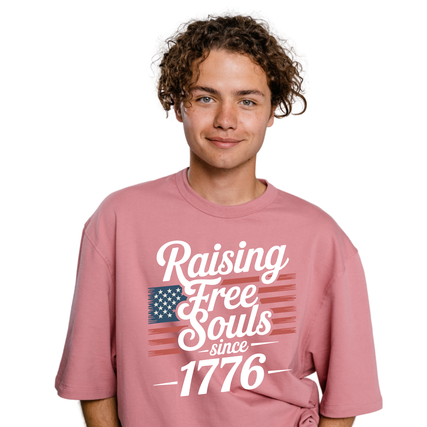 Raising Free Souls Since 1776 T-Shirt | Patriotic USA Shirt | 4th of July Tee