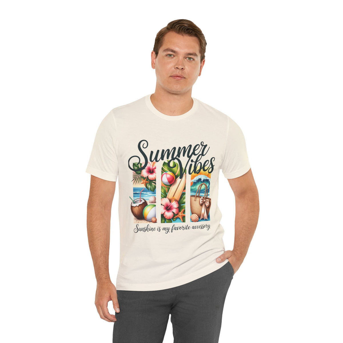 Summer Vibes T-Shirt-"Sunshine is my favorite accessory" Graphic Unisex T-Shirt by Printify