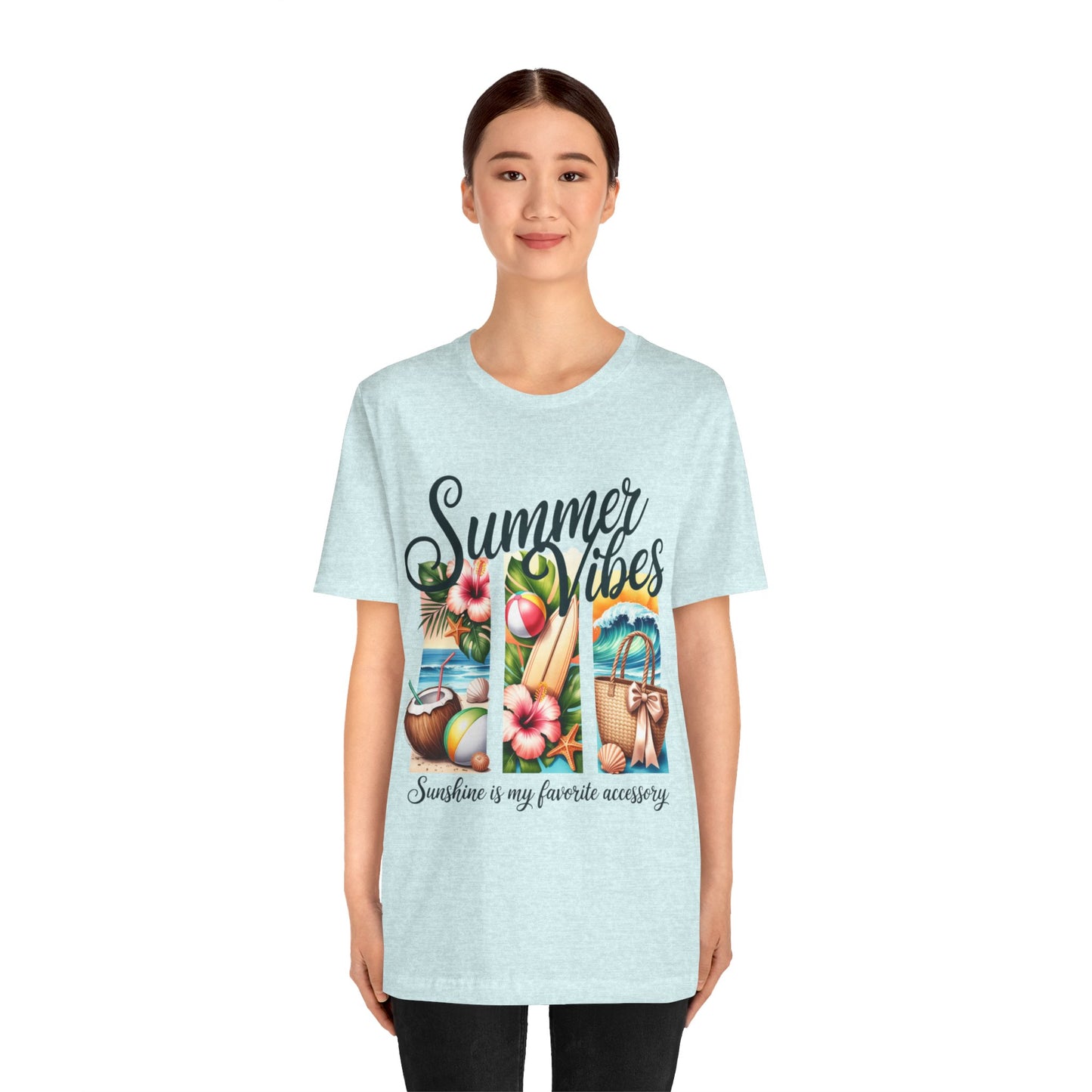 Summer Vibes T-Shirt-"Sunshine is my favorite accessory" Graphic Unisex T-Shirt by Printify