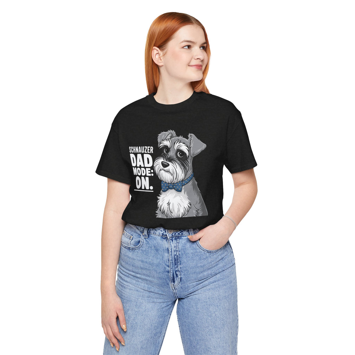 Schnauzer Dad Mode On Unisex T-Shirt | Schnauzer Dad Shirt | Funny Miniature