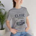 Classic Steel Vintage Car Tee-Built for the Open Road T-Shirt by Printify