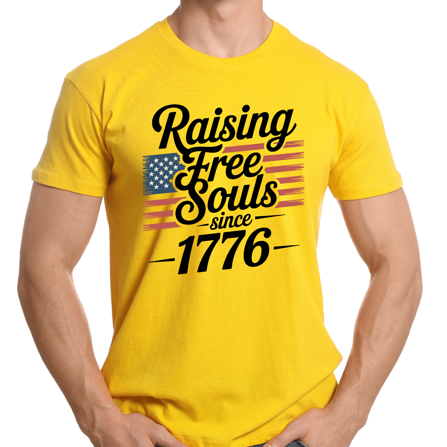 Raising Free Souls Since 1776 T-Shirt | Patriotic USA Shirt | 4th of July Tee