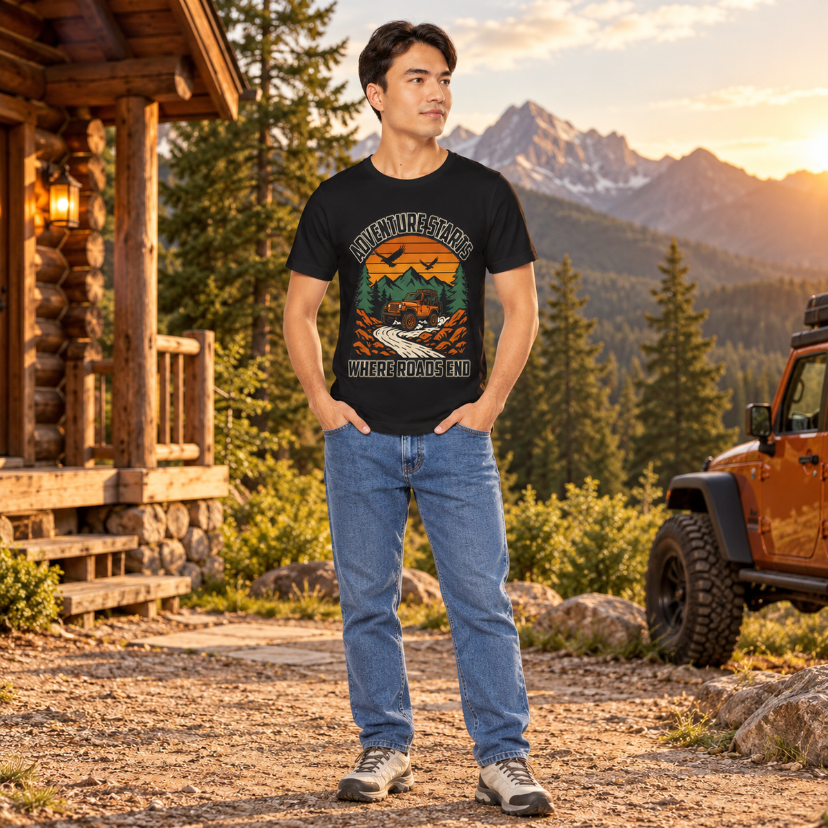La aventura comienza donde terminan los caminos Camiseta Off-Road | Ortrends