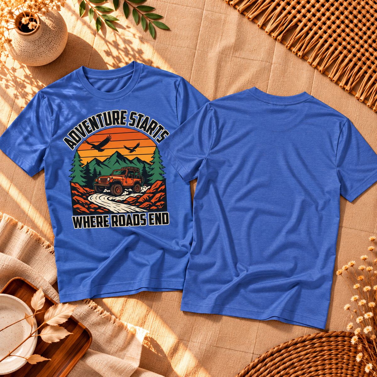La aventura comienza donde terminan los caminos Camiseta Off-Road | Ortrends