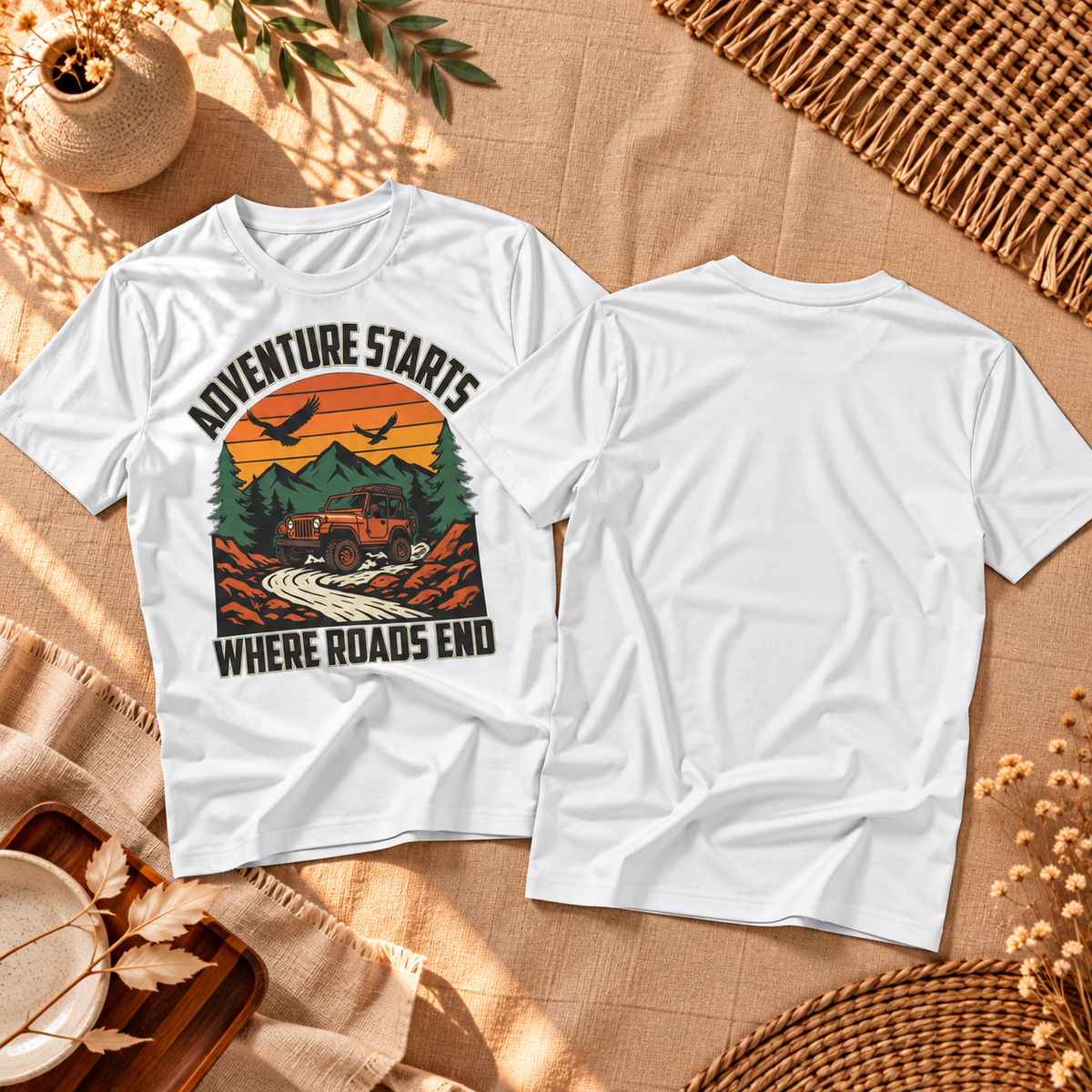 La aventura comienza donde terminan los caminos Camiseta Off-Road | Ortrends