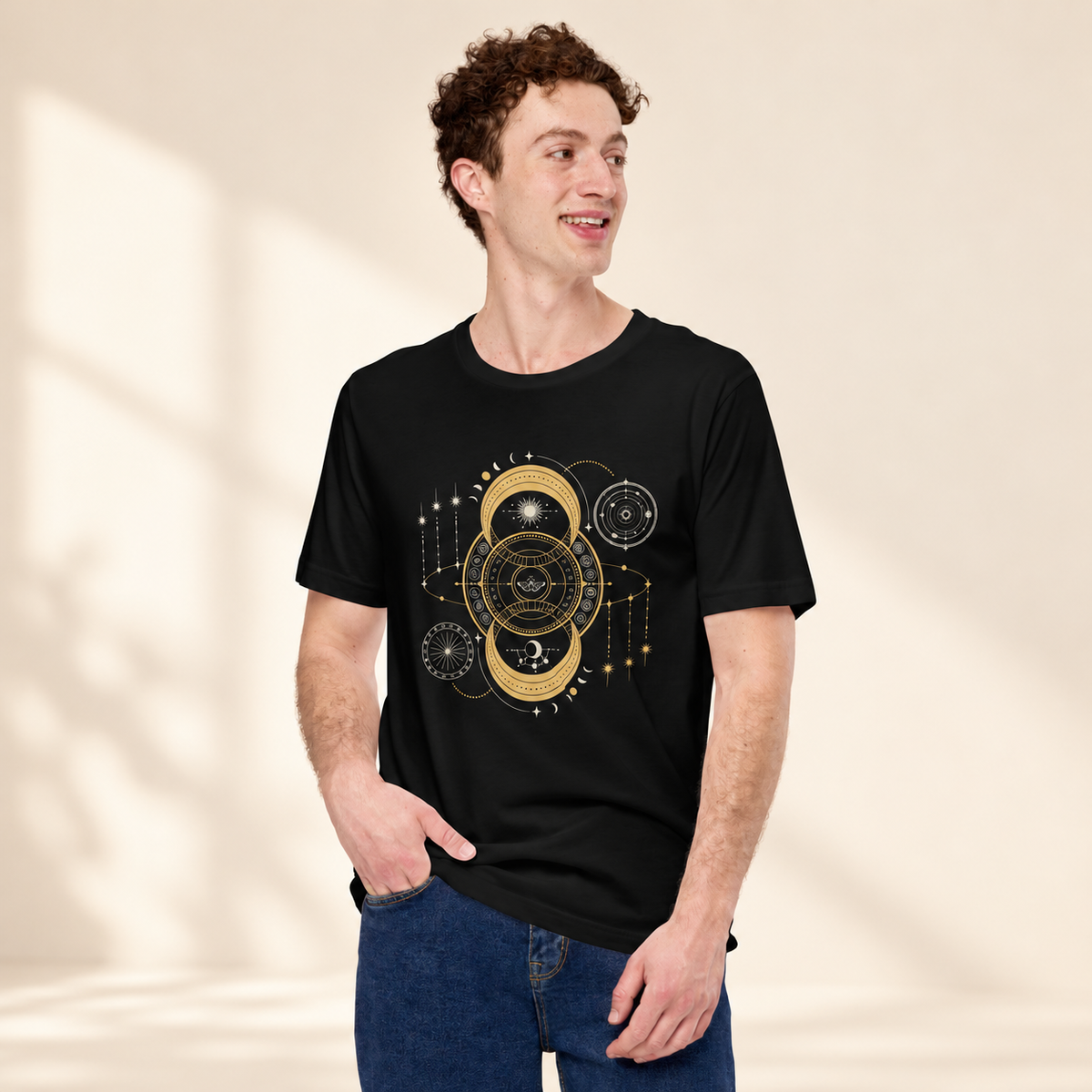 Celestial Moth Zodiac Tee | Astrology Unisex T-Shirt