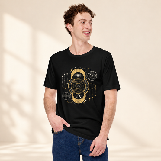 Maglietta con falena celeste dello zodiaco | T-shirt unisex sull'astrologia
