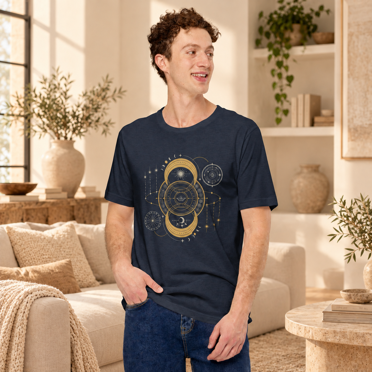Celestial Moth Zodiac Tee | Astrology Unisex T-Shirt