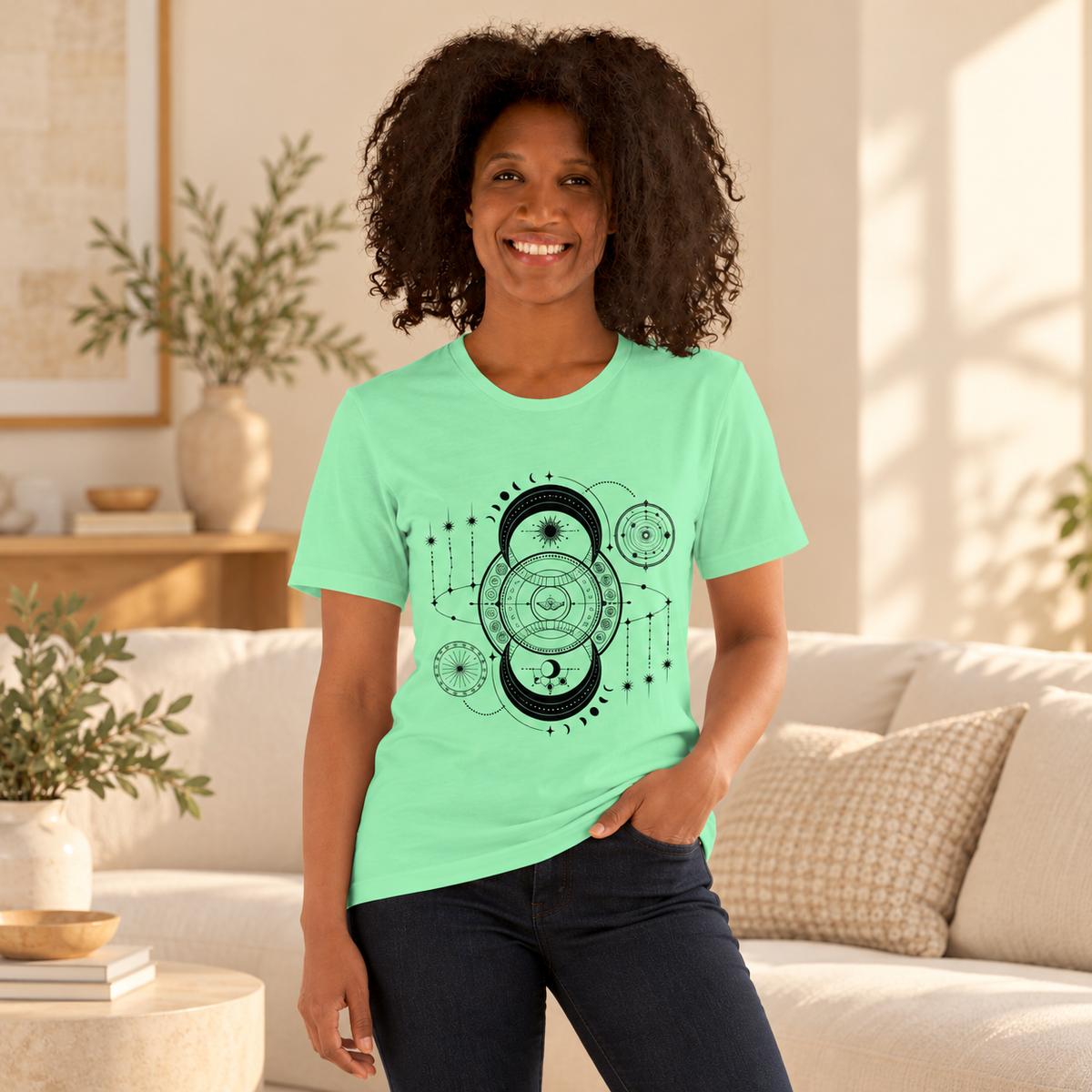 Celestial Moth Zodiac Tee | Astrology Unisex T-Shirt