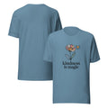 Unisex cotton t-shirt reading Kindness is Magic, whimsical inspirational graphic tee 