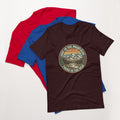 Women's cotton t-shirt with Lost in the Mountains graphic, outdoor adventure tee for hikers