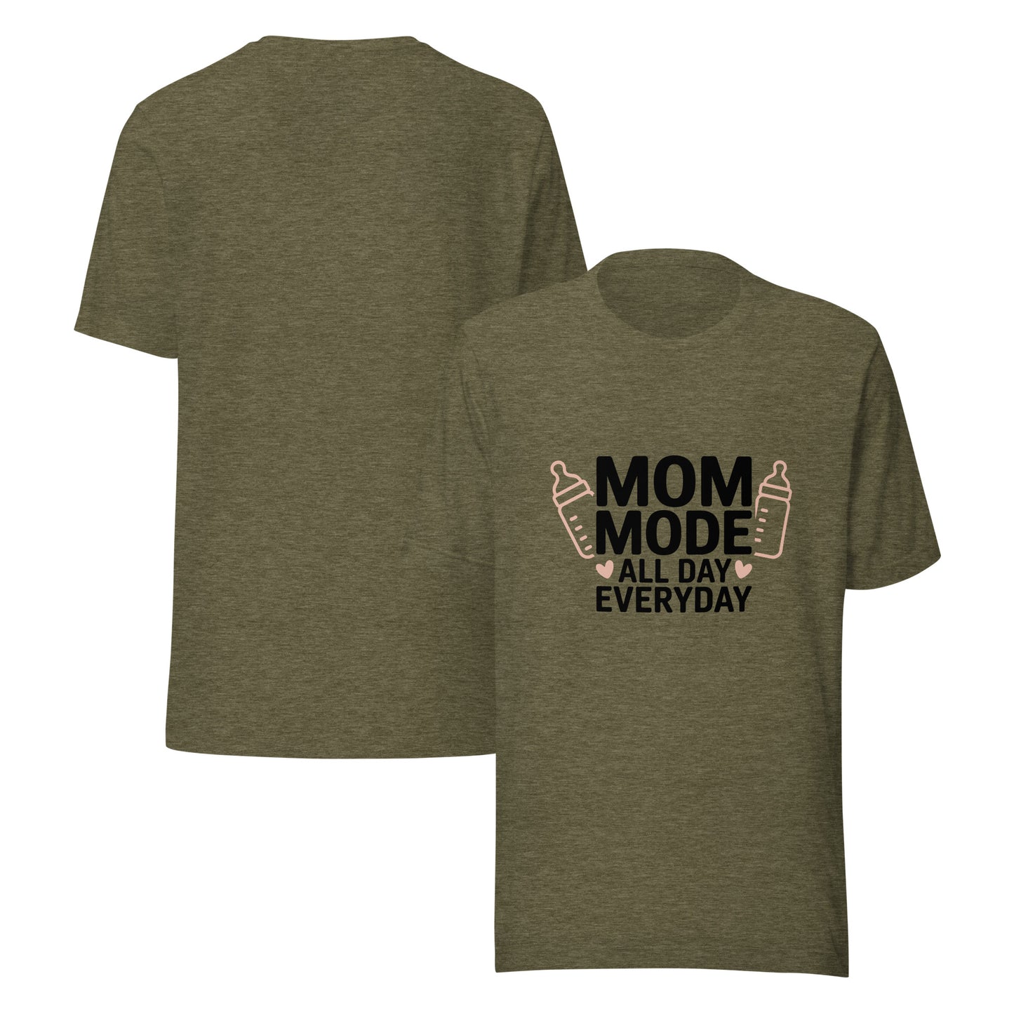 Unisex graphic tee reading Mom Mode All Day Everyday, funny cotton shirt for moms