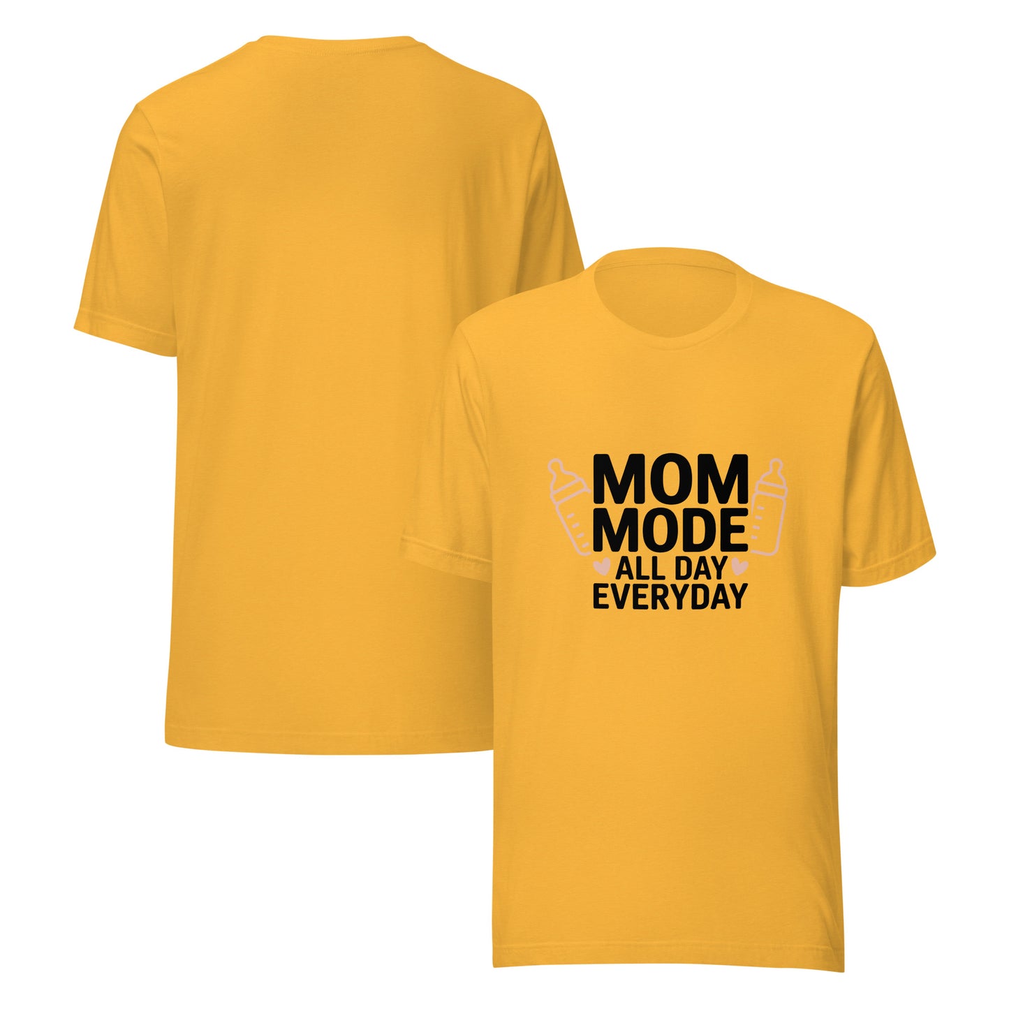 Unisex graphic tee reading Mom Mode All Day Everyday, funny cotton shirt for moms