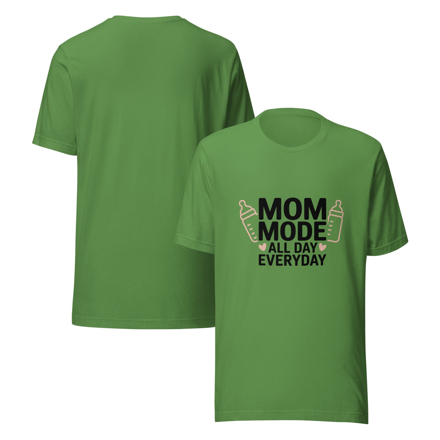 Unisex graphic tee reading Mom Mode All Day Everyday, funny cotton shirt for moms